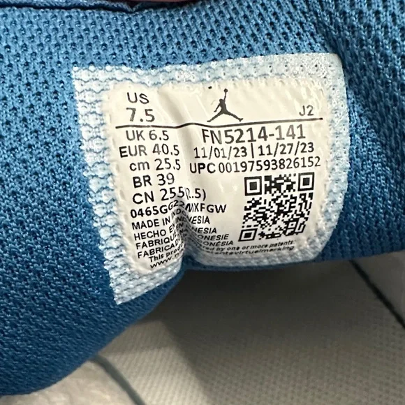 Men’s Jordan 1 Low SE 'Industrial Blue Size 7.5 - Picture 8 of 9